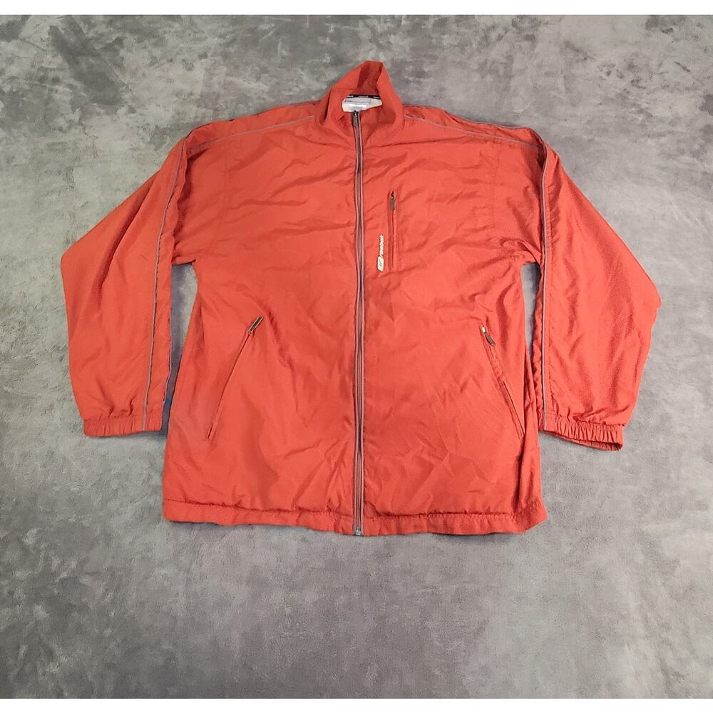 Vintage Reebok Size S Lined Track Jacket Red Full-Zip Winter C1-57